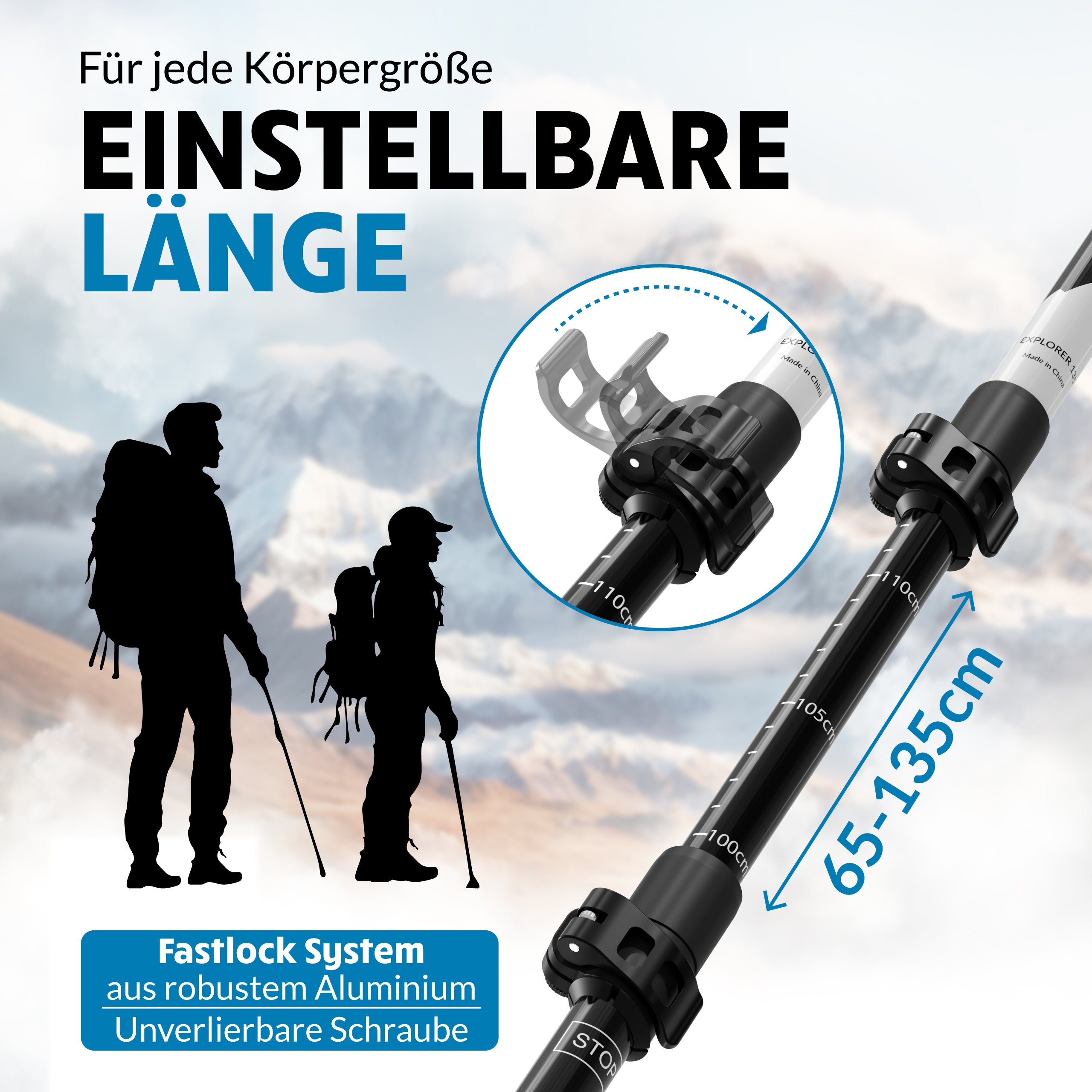 Wanderstöcke Teleskop