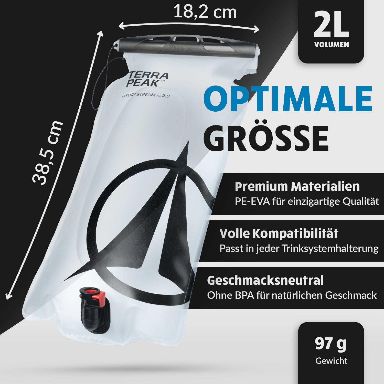 Trinkblase 2l oder 3l - Hydrastream PRO