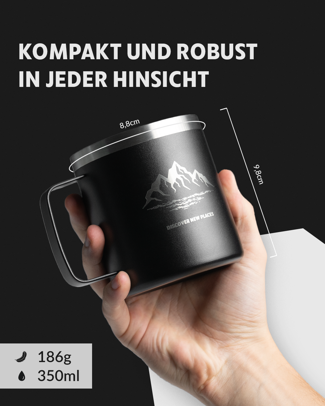 Edelstahl Tasse 350ml