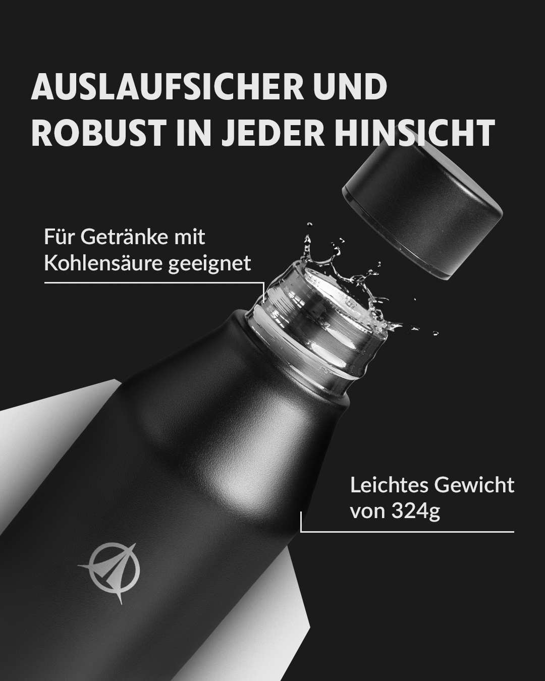 Edelstahl Trinkflasche 500ml