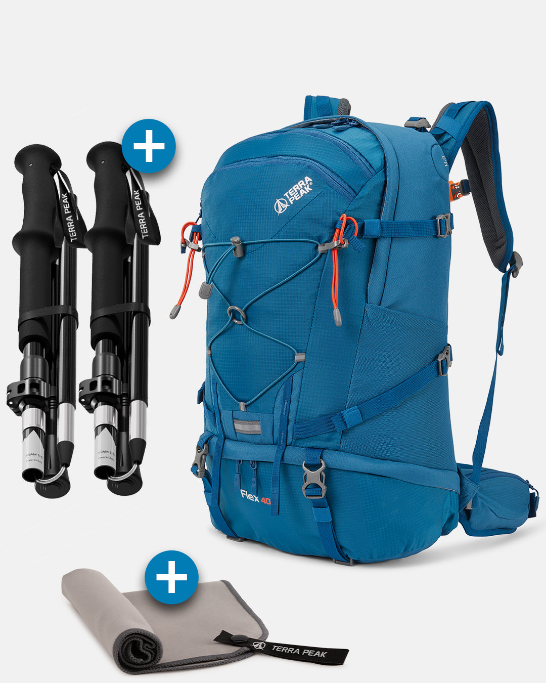 Flex 40 + Faltbare Wanderstöcke