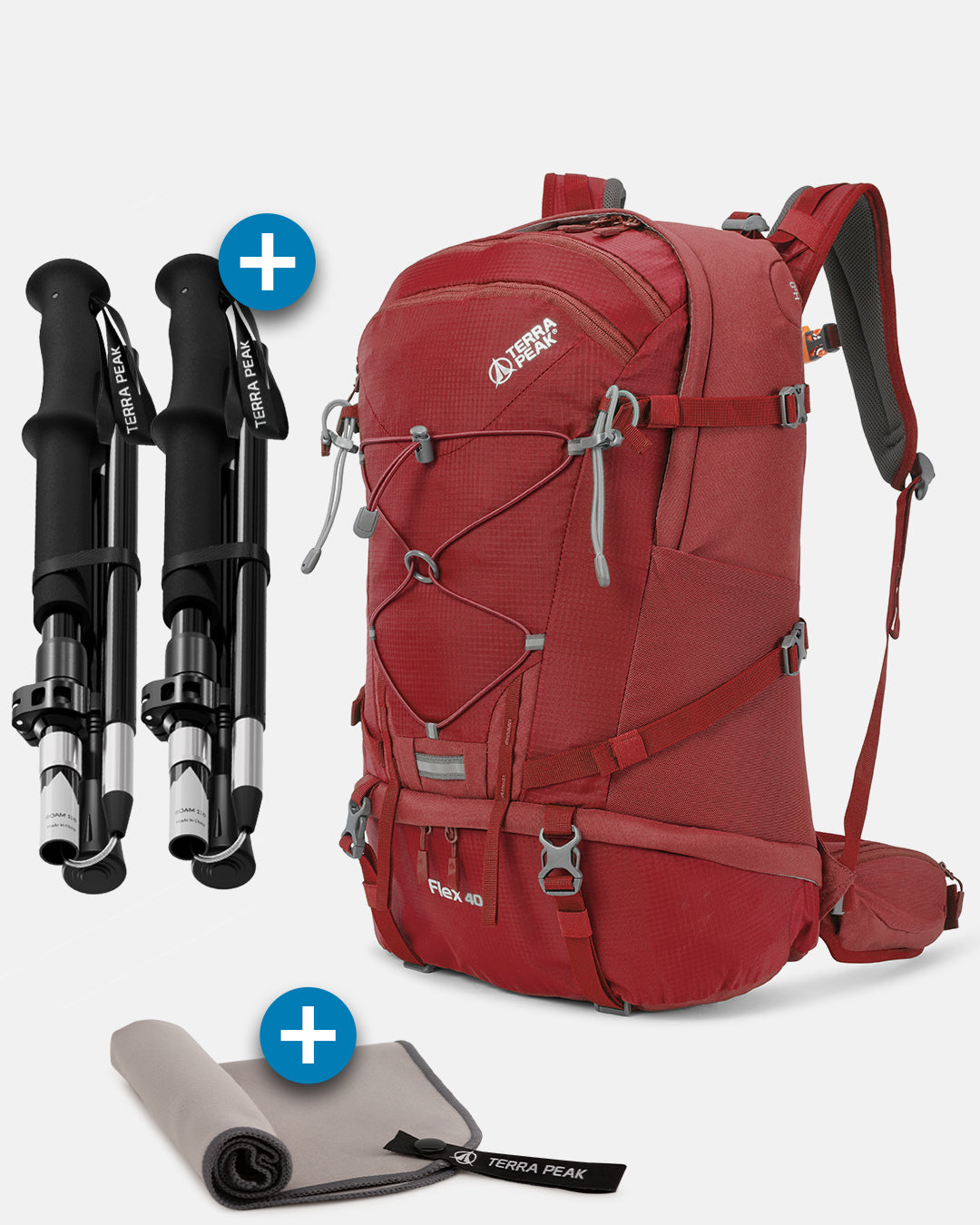 Flex 40 + Faltbare Wanderstöcke