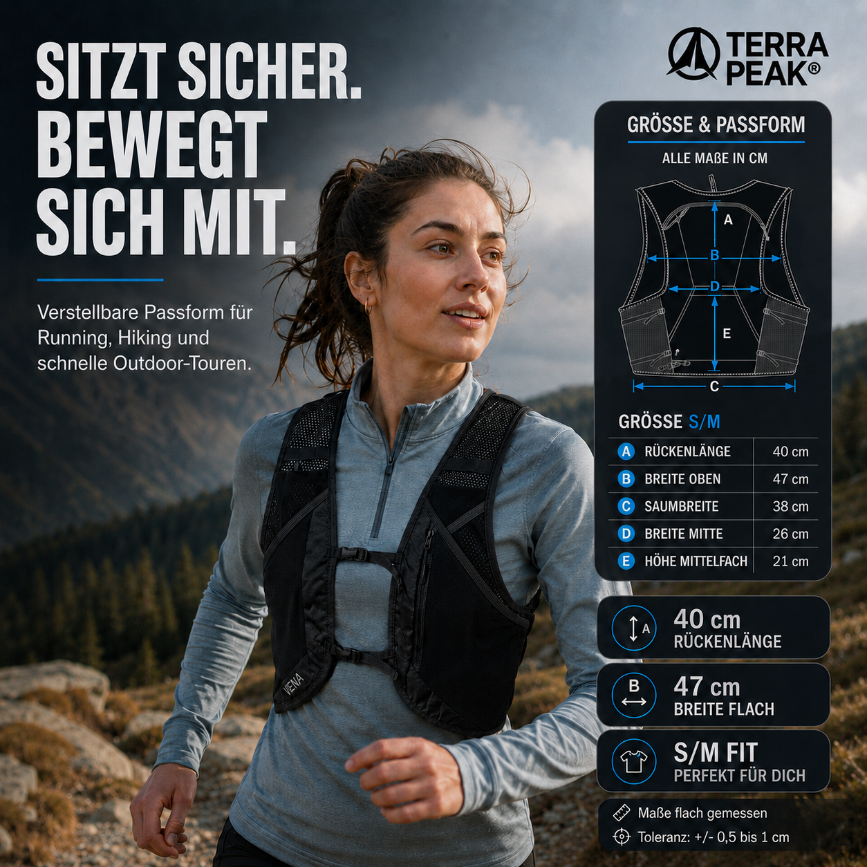 Trailrunning Weste inkl. 500ml Soft Flask