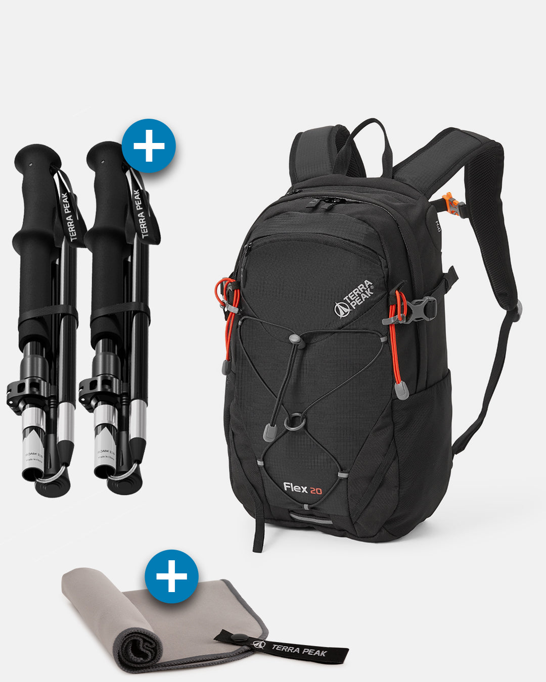 Flex 20 + Faltbare Wanderstöcke