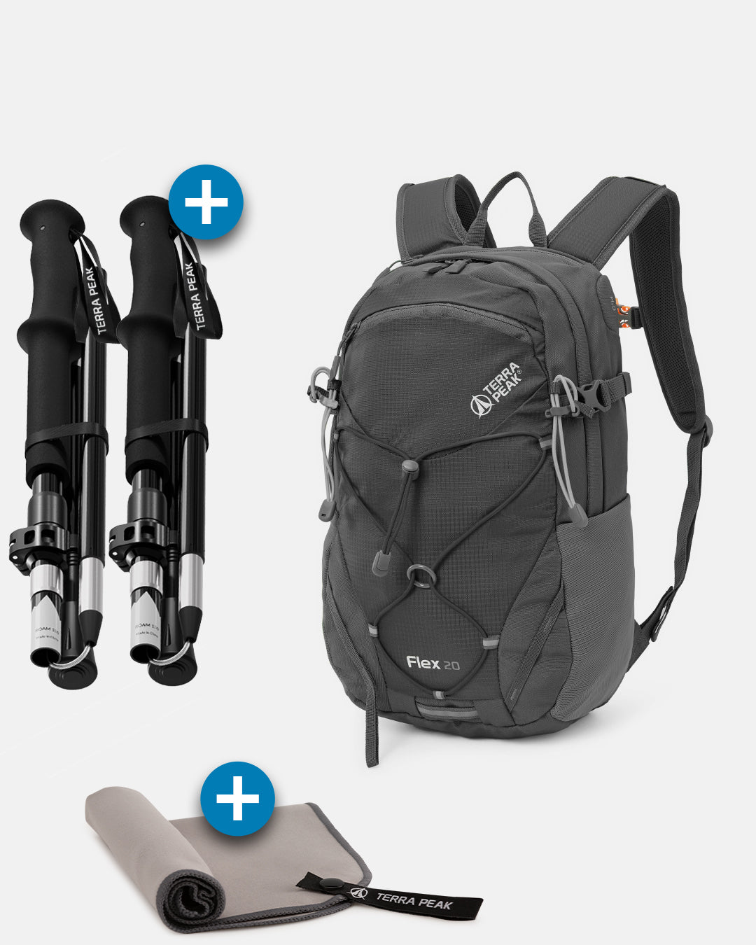 Flex 20 + Faltbare Wanderstöcke