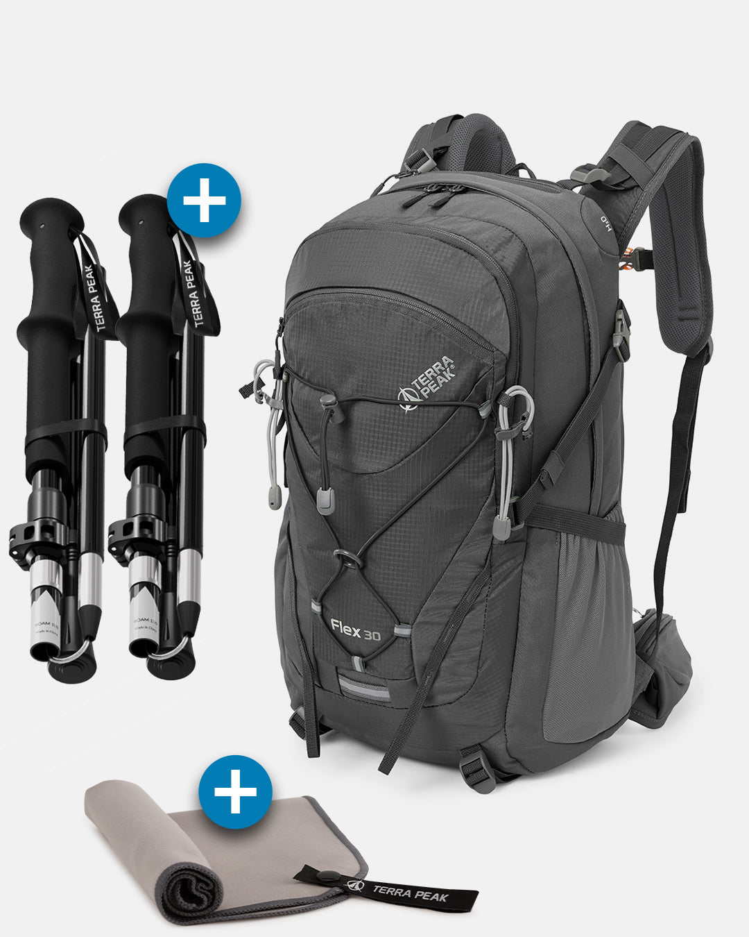 Flex 30 + Faltbare Wanderstöcke