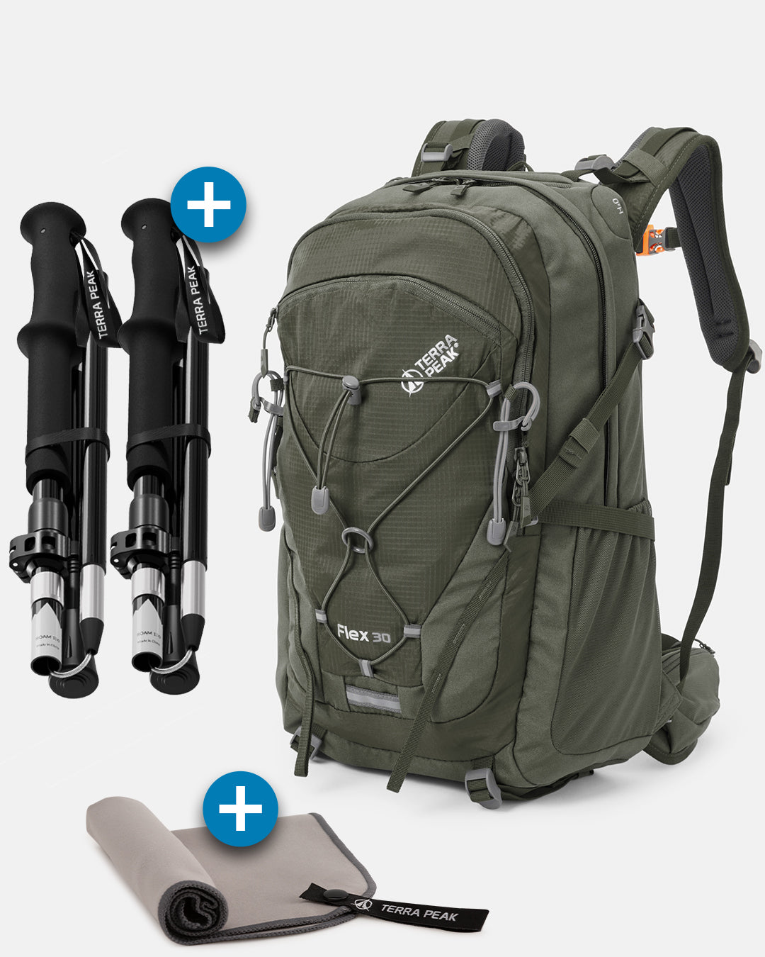 Flex 30 + Faltbare Wanderstöcke