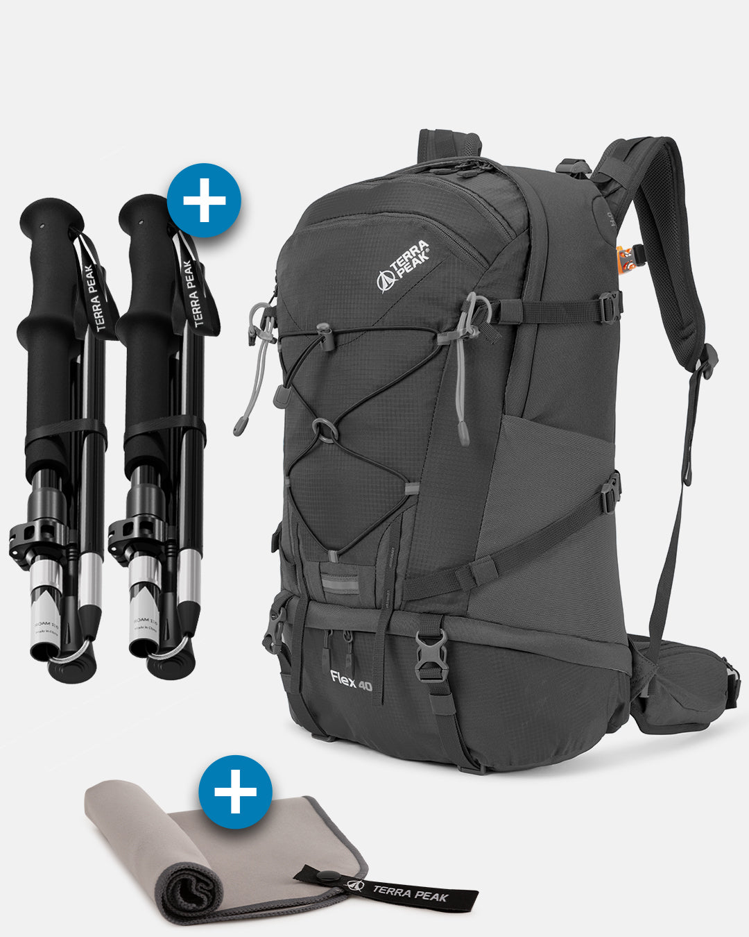 Flex 40 + Faltbare Wanderstöcke