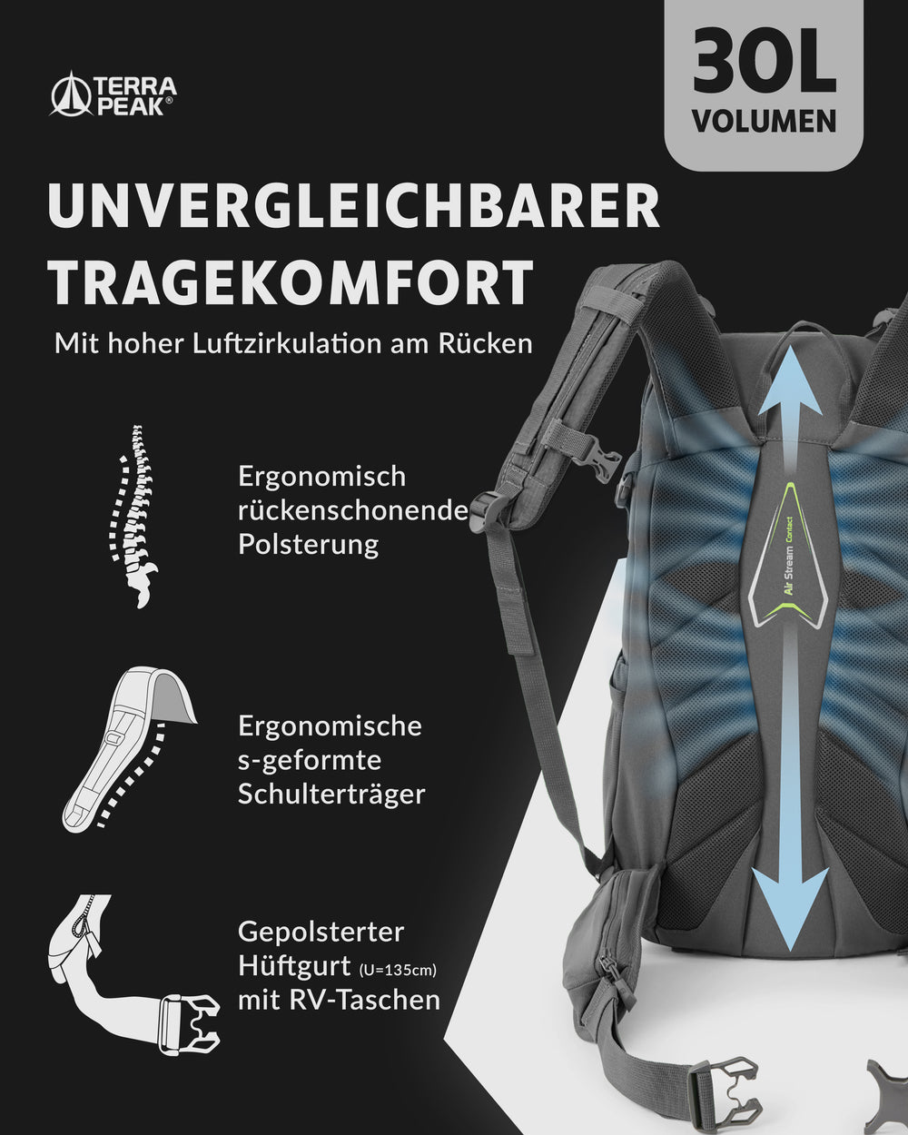 Terra Peak Flex 30 Grau