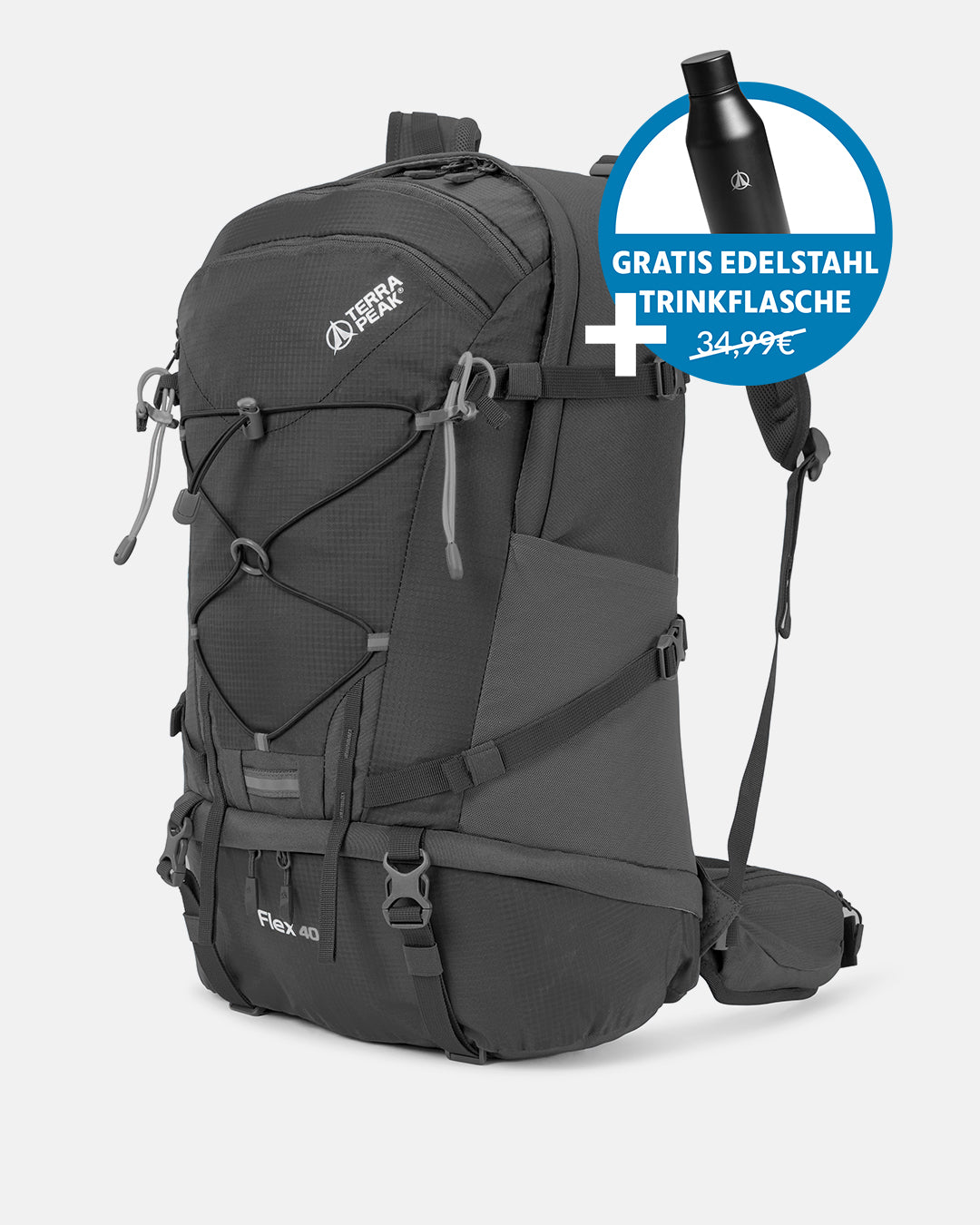 PEAGLOB Rucksack 40 Liter – Leicht, Atmungsaktiv, Mit Brust- Und Taillengurt
